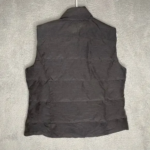 Eddie Bauer mens Large black puffer vest goose down outdoors hiking camping - Picture 2 of 6